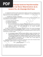 Mesure Des Hautes Tensions Impulsionnelles (Générateur de Choc) - Détermination de La Tension U de Claquage Électrique