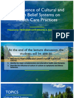 The Influence of Cultural and Health Belief Systems On Health Care Practices