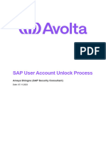 SAP User Account Unlock Process