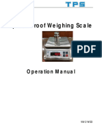 Splash-Proof Weighing Scale: Operation Manual