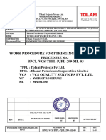 Ml-03 Work Procedure For Stringing