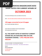 Vision October 2023 Short Notes