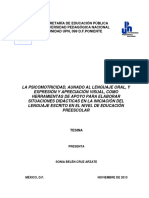 Tesis. La Psicomotricidad y El Lenguaje