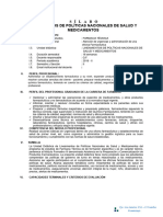 Lineamientos de Políticas Nacionales de Salud y Medicamentos