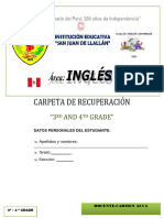 3RD y 4TH Grade Ingles Carpeta de Recuperacion PDF Ok