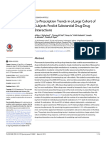 Co-Prescription Trends in A Large Cohort of Subjects Predict Substantial Drug-Drug Interactions