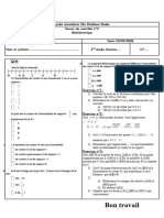 Devoir de Contrôle N°4 2005 2006 (Ibn Khaldoun Rades)