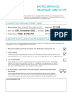 Hotel Invoice Verification Form