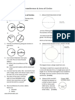 GCSEKS3 AreaCircumferenceOfCircles