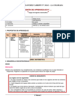 Sesión de Aprendizaje Martes-Mat.