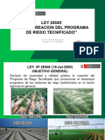 Ley 28585 Riego Tecnificado