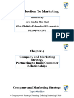 Chapter-4 (Company and Marketing Strategy (Partnering To Build Customer Relationships)