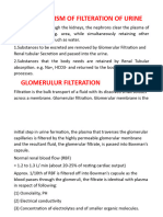 Mechanism of Filteration of Urine 5