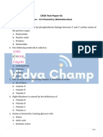 Cbse Test Paper-01 Class - 12 Chemistry (Biomolecules)