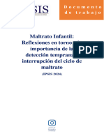 Maltrato Infantil: Reflexiones en Torno A La Importancia de La Detección Temprana e Interrupción Del Ciclo de Maltrato