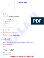 Formula Sheet of Solutions