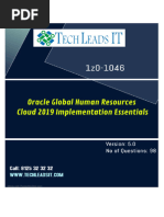 Global Human Resources Cloud 2019 Implementaton Esentials-1z0-1046