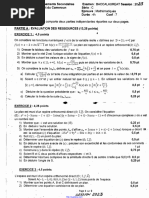 Epreuve Bac 2023 Mathematiques - Baccalaureat Serie C Cameroun