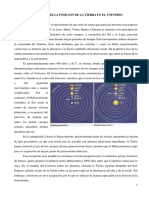 Teorías Sobre La Posicion de La Tierra en El Universo