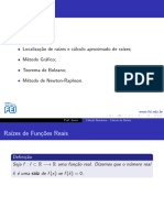 Localização e Cálculo de Raízes