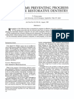 The Problems Preventing Progress in Adhesive Restorative Dentistry