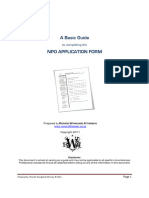 How To Complete The NPO Application Form 2011