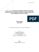 Aspen Process Flowsheet Simulation Model BGL, Fischer Tropsch Liquefaction and Combined-Cycle Power Plant