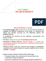 Unit III Research Design