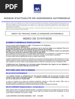 Mémo Synthèse Risque Routier (AXA)