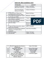 Actividades Del Año Lectivo 2024