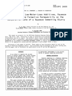 The Effect of Low-Water-Loss Additives, Squeeze Pressure, and Formation Permeability On The Dehydration Rate of A Squeeze Cementing Slurry