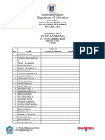 Attendance Sheet