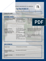 Humboldt-Universitat Zu Berlin Fact Sheet 2022-2023