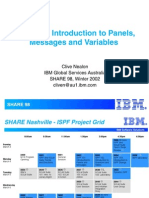 Introduction To Panels, Messages and Variables