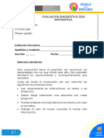 Prueba Diagnóstica de Matematica 1ero Sec-2024