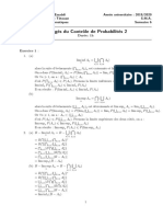 Corrigés C.C. Proba 2-Session - Normale 2019-2020