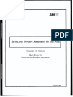 SWAZILAND - POvERTY ASSESSMENT BY THE POOR