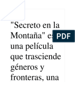 Secreto en La Montaña Resumen