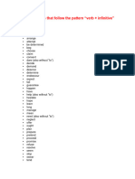 List of Verb Patterns