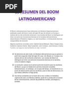 Resumén Del Boom Latinoamericano