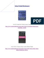 Delay Pedal Dictionary