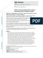 Derivation and Validation of The Renal Angina Index To Improve The Prediction of Acute Kidney Injury in Critically Ill Children