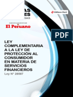 Ley 28587 Ley Complementaria Proteccion Al Consumidor Servicios Financieros