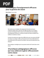 10 Stratégies D'enseignement Efficaces Pour La Gestion de Classe - Resource Hub For Schools and Districts