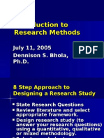 Introduction To Research Methods