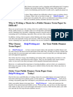 Topics For Term Paper in Public Finance