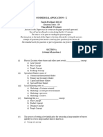 Grade X - Commercial Applications Fourth Pre Board 2022-23