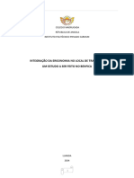 Integração Da Ergonomia No Local de Trabalho: Um Estudo A Ser Feito No Benfica