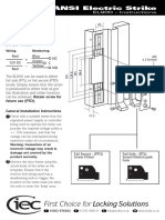 Electric ANSI Strikes EL900 Instructions