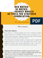 BCG Matrix GE Matrix, 7S McKinsey Models As Tools For Strategic Formulation